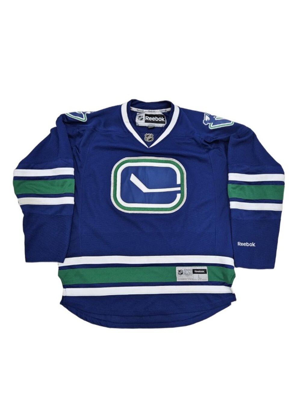 Vancouver Canucks Reebok NHL Hockey Jersey Men L Blue